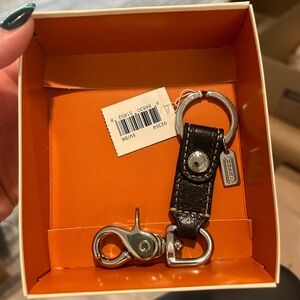 Coach Leather Keychain